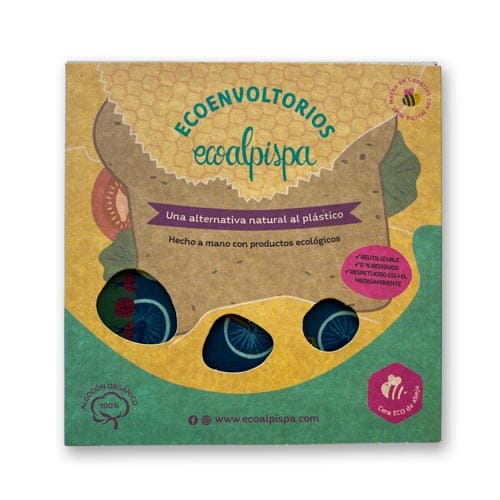 Set of two Ecoalpispa Beeswax Food Wraps (Sizes L and M)