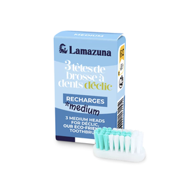 Pack de 3 cabezales reemplazables para cepillo de dientes Lamazuna